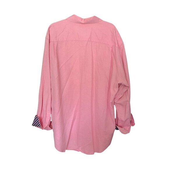 Johnston & Murphy Men's Pink Woven Cotton Tailored Fit Button Down Shirt Mens XL - Picture 3 of 9